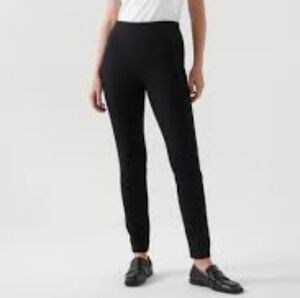 COS Black Slim-Fit Ankle Zip Hem Pants Trousers Size 4